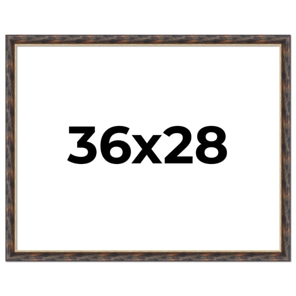 36x28 Frame Gold Real Wood Picture Frame Width 1.5 inches | Interior Frame Depth 0.5 inches |
