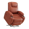 thumbnail image 3 of Furmax Electric Power Lift Leathaire Recliner Chair with Massage for Bedroom,Brown, 3 of 8