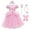 Pink, variant on IBTOM CASTLE Little Girls Princess Halloween Cosplay Outfits for Kids Party Fancy Dress up Long Evening Gown 4-5 Years Cinderella Blue