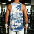 thumbnail image 4 of Mens Beach Tank Tops Summer Graphic Palm Tree Sleeveless Shirts for Men Vacation Gym Running Workout Tank Top, 4 of 4