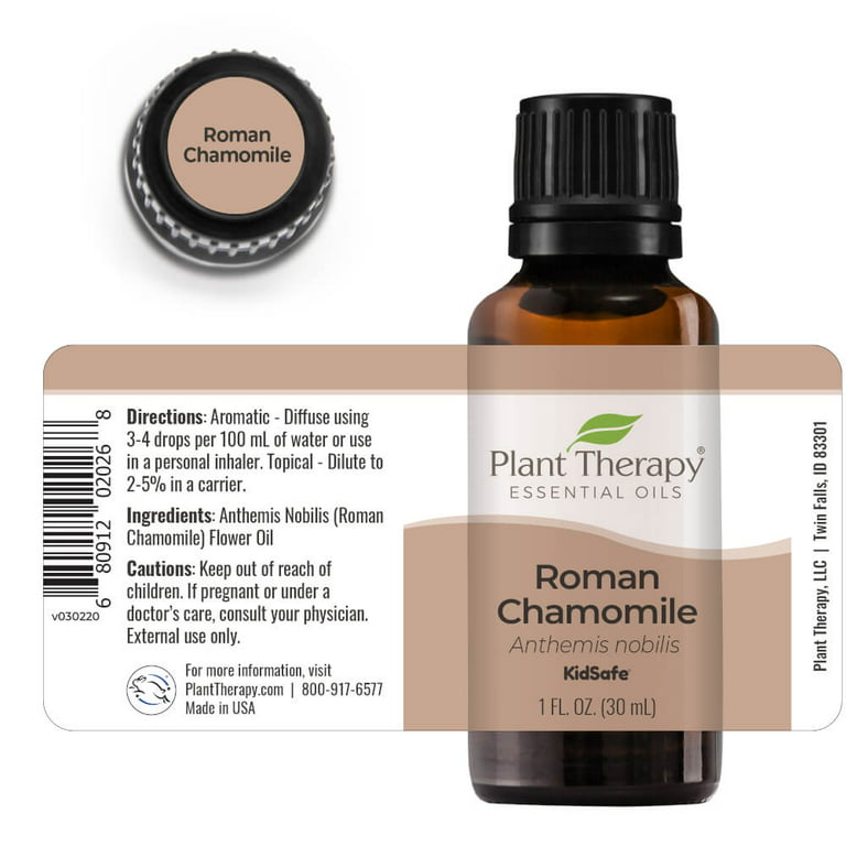 Plant Therapy Chamomile Roman Organic Essential Oil 5 ml (1/6oz) 100% Pure, Undiluted, Therapeutic Grade