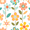 Orange Retro Flower, variant on Yayeee Napkin Holder for Table Kitchen Paper Tissue Organization, Beige Retro Flower
