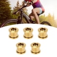 thumbnail image 1 of Single Chainwheel Bolts, Universal Fit Ti Alloy Easy To Install Bike Single Chainrings Bolts 6.5MM  for Small Chainring Bikes, 1 of 7