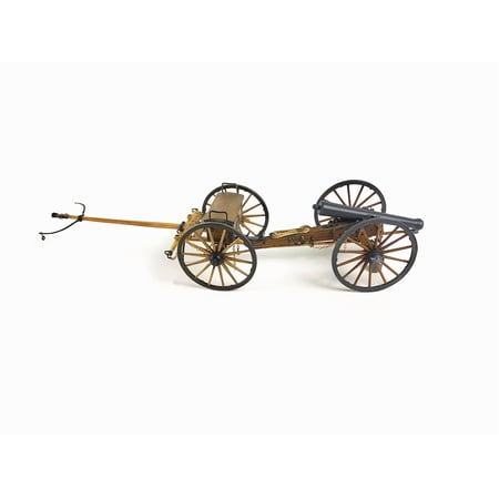 Guns of History MS4003CB Napoleon Cannon with Limber - Wood & Brass Model Kit Combination 1:16 Scale