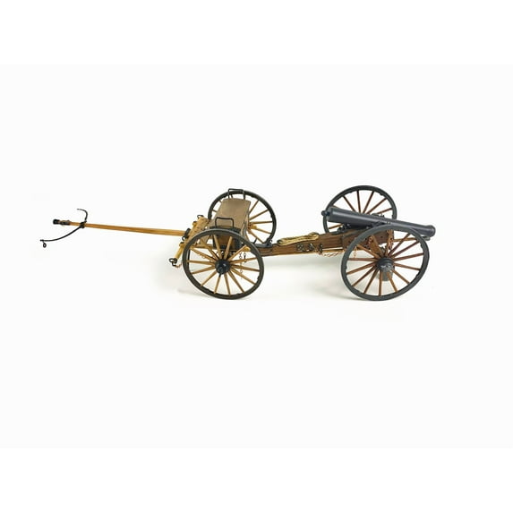 Guns of History MS4003CB Napoleon Cannon with Limber - Wood & Brass Model Kit Combination 1:16 Scale