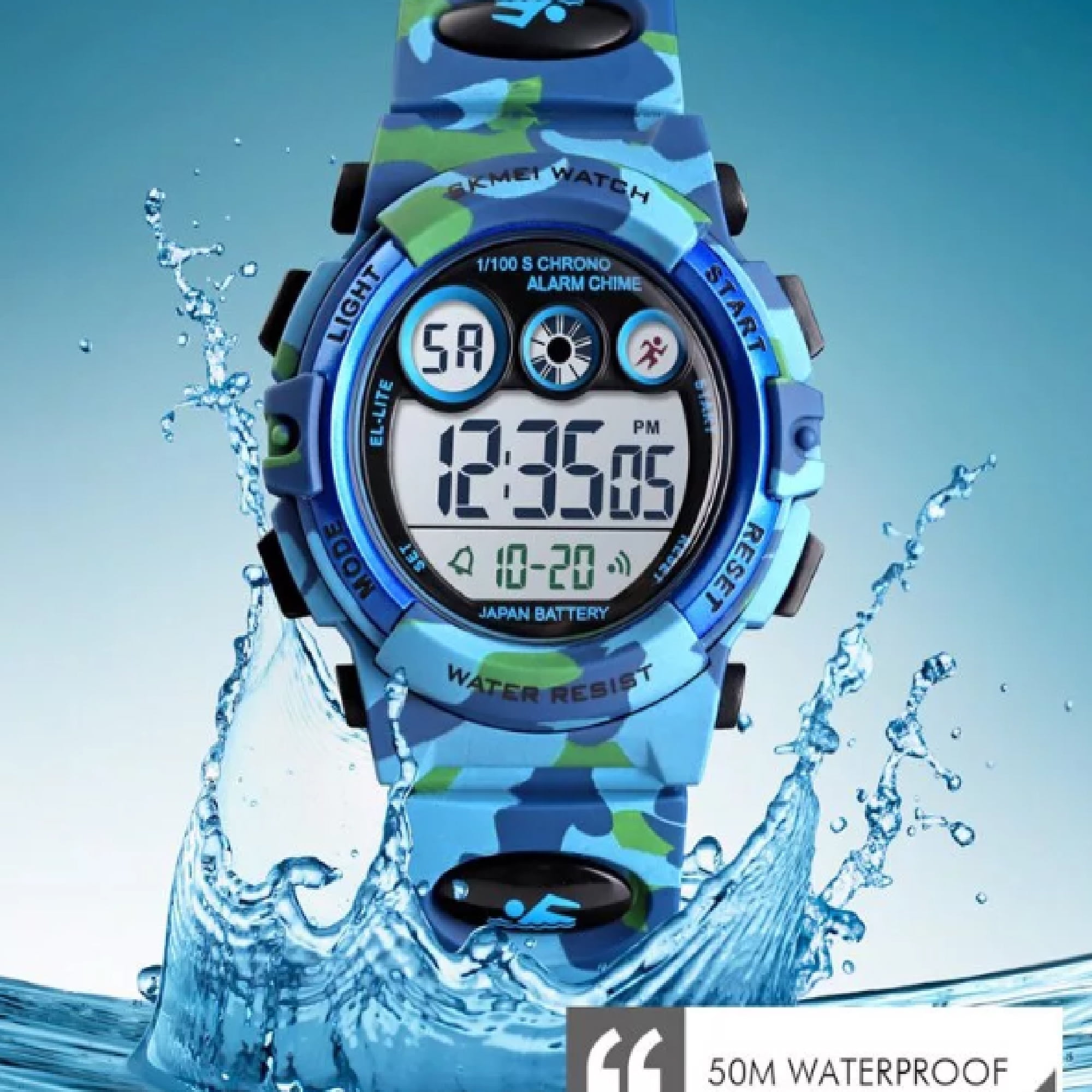 Boys Digital Military Sport Watch 50M Water Resistant 7 to 11 year