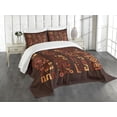 thumbnail image 3 of Ambesonne Earth Tones Quilted Bedspread Set 3 Pcs, Art Accents, Queen Size, Multicolor, 3 of 5