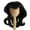 Off Black, variant on Monique Synthetic Mohair Off Black Lizzy Doll Wig