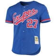 thumbnail image 2 of Men's Mitchell & Ness Vladimir Guerrero Royal Montreal Expos Cooperstown Collection Mesh Batting Practice Button-Up, 2 of 3