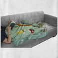 thumbnail image 6 of Children Soft Flannel Fleece Blanket, Plane Hot Air Balloon Helicopter Flying Rainbow Sunny Sky Happy Baby Illustration, Cozy Plush for Indoor and Outdoor Use, 50" x 70", Multicolor, by Ambesonne, 6 of 6
