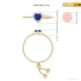 thumbnail image 4 of ANGARA Natural Heart-Shaped Sapphire Bolo Ring with Diamond Halo in 14K Yellow Gold for Women (Size-4mm) | September Birthstone, Anniversary, Jewelry Gift for Women | Natural Blue Sapphire Ring, 4 of 8