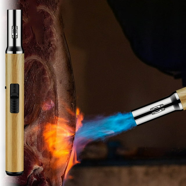 Lighter, 7.48 Inch Electric Candle USB Type C Rechargeable Lighter with Upgraded LED Battery Display Safety Switch Flameless Plasma Windproof for Cooking BBQs Fireworks