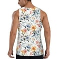 thumbnail image 3 of Xecao Lilies Flowers Men's Tank Top Workout Quick Dry Sleeveless Gym Jogging Muscle Shirts Summer Swim Beach Tops, 3 of 9