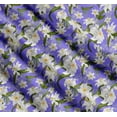 thumbnail image 3 of Soimoi Cotton Cambric Fabric Leaves & Lily Floral Printed Fabric 1 Yard 42 Inch Wide, 3 of 7