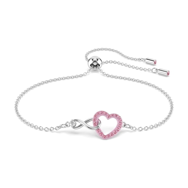 Pulsera Swarovski Hyperbola Heart Infinity Rosa Rodio