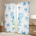 thumbnail image 2 of Homewish Blue Ribbon Letter T Curtains Pack of 2 (42x84 Each), Cartoon Cute Monogrammed Curtains Blackout, Princess Fairy Tale Bow Bedroom Curtains, Blackout Curtains Room Decor, 2 of 6