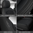 thumbnail image 6 of Front Seat Covers Fit for Lexus GX460 2008-2023, Premium Faux Leather Waterproof Breathable Anti‑Slip Seat Protectors, Black, 6 of 7