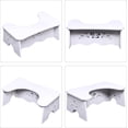 thumbnail image 2 of Ergonomically Designed Toilet Stool for Optimal Posture, Improved Defecation Posture Toilet Potty Stool, White Medium Density Fiberboard, Universal Height Bathroom Stool for Adults, Elderly, 2 of 5