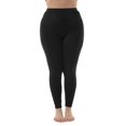 thumbnail image 2 of Zerdocean Leggings De Longitud Completa, Ligeros, Modales, Talla Grande, Para Mujer, Color Negro, 2X, 2 of 5
