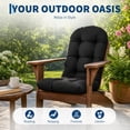 thumbnail image 6 of Garvee 48.4x19.7x4 in High Back Thick Adirondack Cushion with Ties, Water-Resistant, Black, 6 of 8