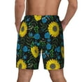 thumbnail image 2 of Haiem Sunflowers And Blue Flower Mens Swim Trunks with Compression Liner 2 in 1 Swimming Shorts Stretch Swimwear Quick Dry,Board Shorts-Small, 2 of 9