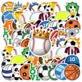 thumbnail image 3 of 35pcs-50pcs Sports Stickers Kids Stickers Sports Pack DIY Stickers for Luggage Laptop Guitar, 3 of 9