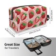 thumbnail image 5 of Honeii Cute Strawberry Print Multi-Purpose Storage Bag,Hanging Dopp Kit,Small Toiletry Bag for Traveling for Toiletries, Makeup, and Small Essentials, 5 of 7