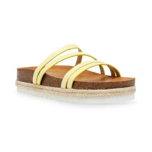 DV Dolce Vita Carlee Strappy Footbed Sandals Yellow 5.5M