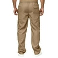 DOPRISIC Male Versatile Season Cargo Pants Multi Pocket Zip Button