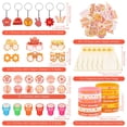 Honoson 122 Pcs Groovy Retro Hippie Party Favors Include Mini Notepads Pencils Badges Sharpeners Paper Glasses Stickers And Plastic Bags For Kids