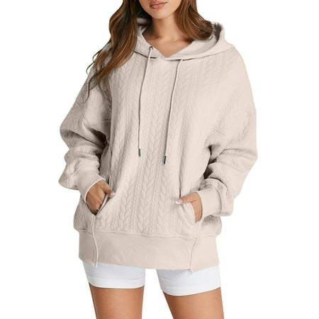 

WUDATI Women s Casual Solid Color Printed Hoodie Round Neck Half Zip Sweatshirt Long Sleeve Comfortable Pullover Lightweight Top Fall Winter Daily Wear Perfect for Running Gym Hiking School Sports