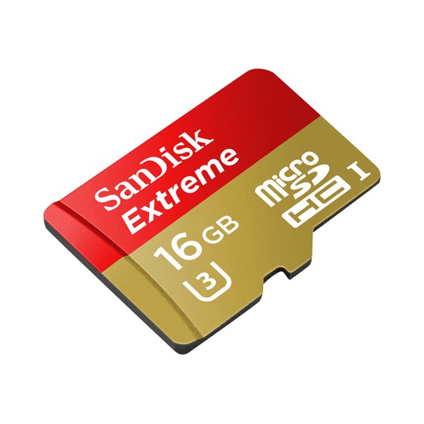 SanDisk Extreme 16GB 60MB/s UHSI micro SDHC U3 Class 10 Memory Card 4K