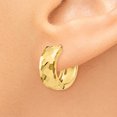 thumbnail image 3 of 14K Yellow Gold Faceted & Polished Hinged 6mm Hoop Earrings, 3 of 4