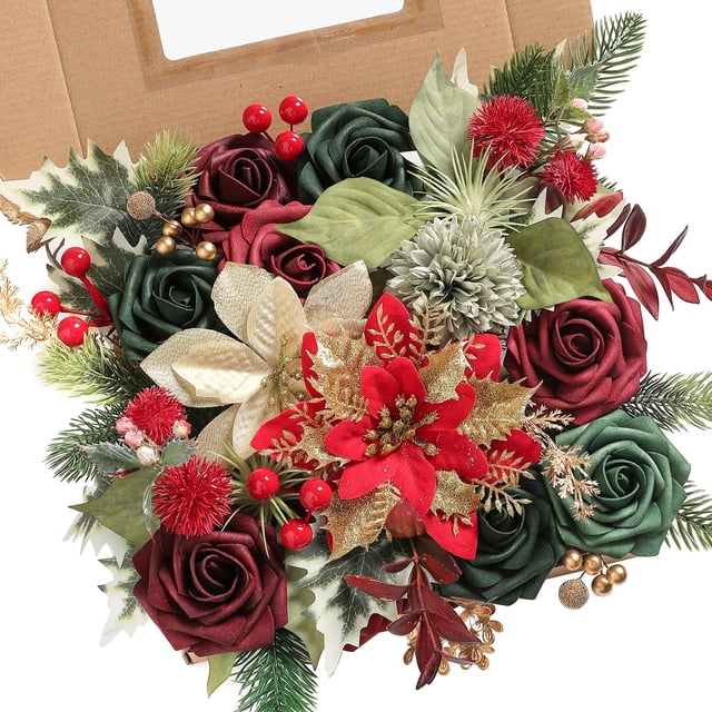 Set de Flores Artificiales Navideñas Serra Flora con Tallos x55