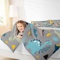 thumbnail image 4 of jejeloiu Cartoon Dino Queen Comforter Set,Cute Dinosaur Bedding Comforter Set For Boys Teens Reversible 3 Pieces, 4 of 8