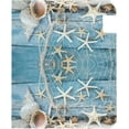 thumbnail image 3 of Seashell Blue Wood White Sand Magnetic Mailbox Cover MailWraps Garden Yard Home Decor for Outside Standard Size-18"x 20.8", 3 of 5