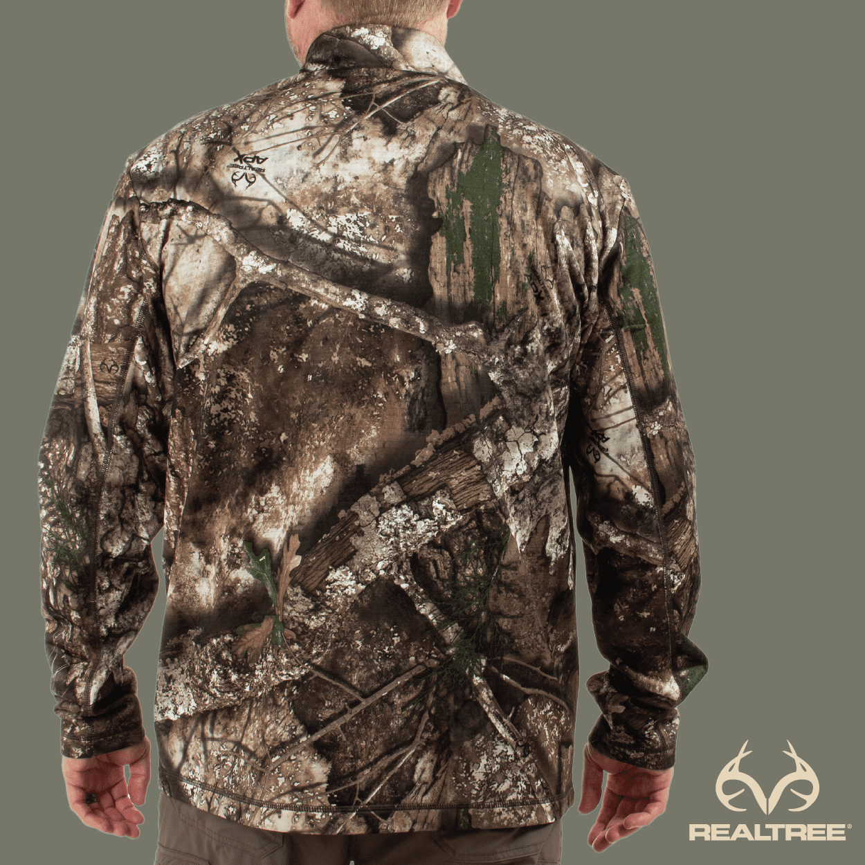 Realtree Men's 1/4 Zip Performance Hoodie, Realtree APX, Size 3X-Large
