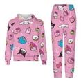 thumbnail image 5 of Hello Kitty Boys 2 Piece Tracksuit Athletic Sweatsuits Sets Hooded Sweatshirt And Jogger Sweatpants Clothing Sets for Kids, 5 of 8