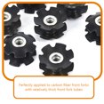 thumbnail image 3 of Raindrops 10Pcs Mountain Bike Front Fork Alloy Black Rigid Sunflower Design for Bicycle Maintenance, 3 of 8