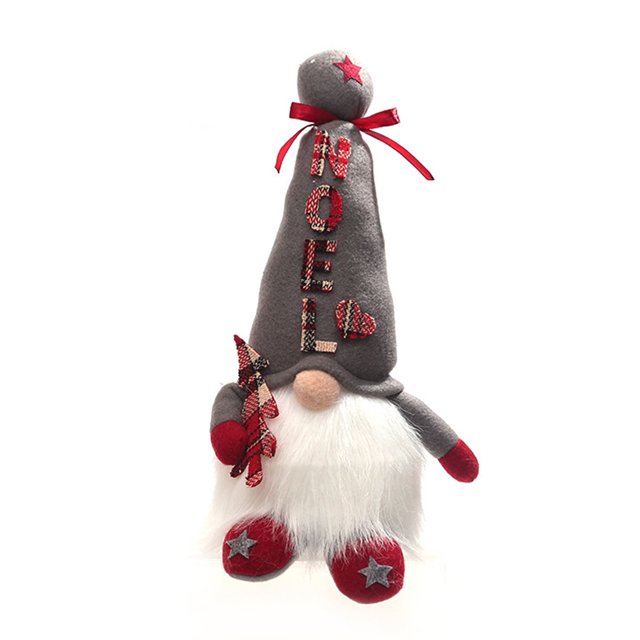 Adorno de anciano del bosque con luz Rudolph the Gnome Adorno de muñeca sin rostro Decoración de Navidad Decoración de vacaciones