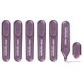 thumbnail image 1 of Uxcell Glitter Highlighter, 6 Pack Bling Water Based Broad Tip Writing Marker Pens Cute Pastel Colored Highlighter Studying Supplies for Office Home Daily Use, Light Purple, 1 of 6