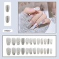 thumbnail image 3 of 24pcs Flash Wear Long Paragraph Fashion Manicure Patch False Nails Save Time Wearable Nail, 3 of 4