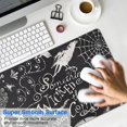 thumbnail image 4 of Long Mouse Pads for Desk,Black Halloween Letter Bat Pattern Desk Mats on Top Of Desks, Desk Mouse Pad Extra Large with 3mm Non-Slip Base and Stitched Edge for Gaming,Office,Work,Home 31.5"x15.7", 4 of 6
