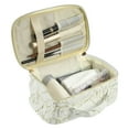 thumbnail image 6 of Unique Bargains Makeup Bag Marble Cosmetic Travel Bag Make Up Brush Organizer Bag Storage White Gold Tone 8"x5"x4", 6 of 7