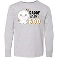 thumbnail image 3 of Inktastic Daddy is my Boo with Cute Ghost Long Sleeve Youth T-Shirt, 3 of 5