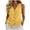 Yellow, variant on Summer Plus Size Shirts for Womens Cotton and Linen Casual Short Sleeve V-Neck Cotton Irregular Tops Blouse Gifts for Womens