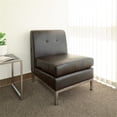 thumbnail image 4 of Wall Street Armless Chair Espresso Faux Leather, 4 of 5