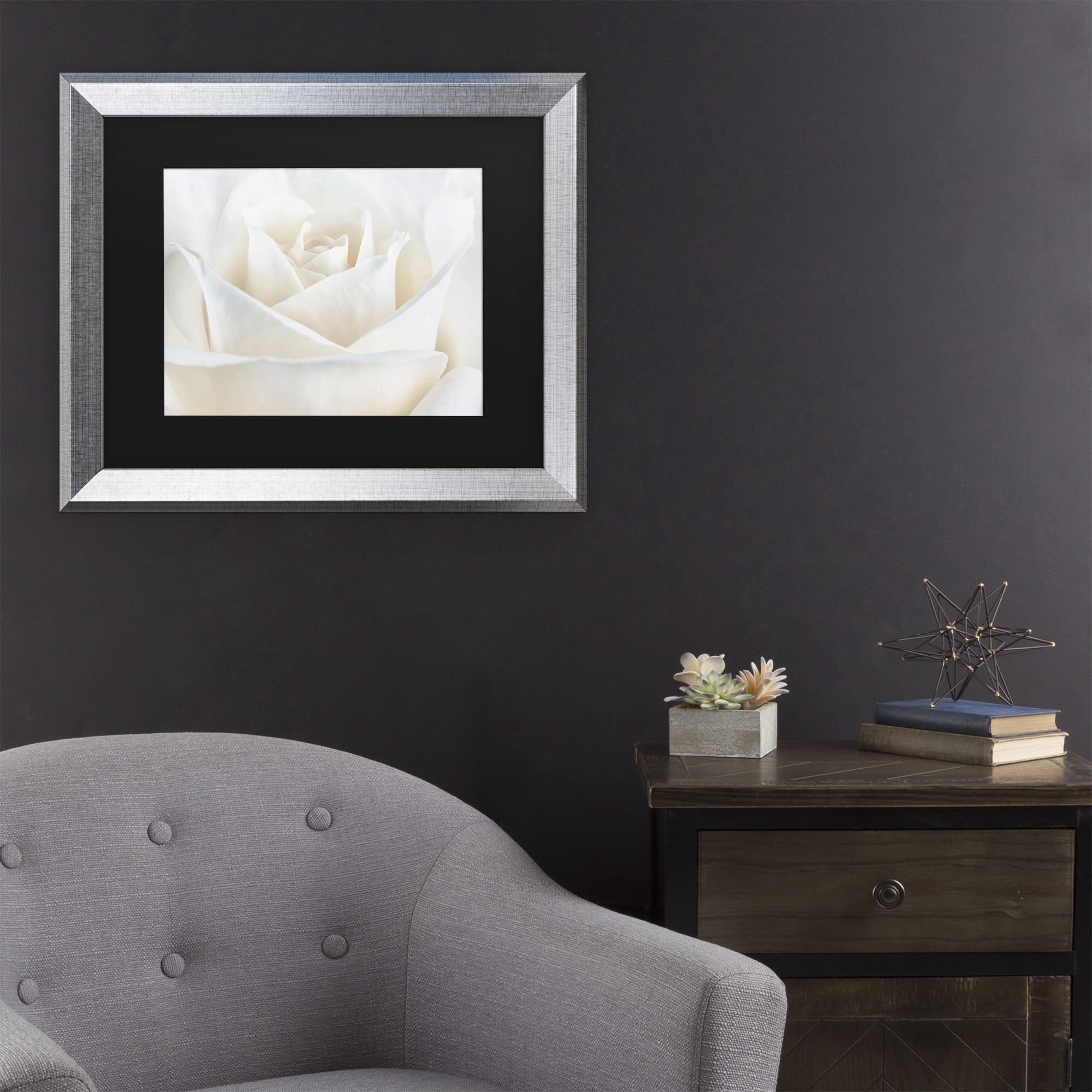 Trademark Fine Art 'Pure White Rose' Canvas Art by Cora Niele