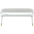 thumbnail image 3 of Meridian Furniture Destiny Cream Boucle Fabric Bench, 3 of 6