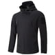 thumbnail image 1 of Chaqueta de senderismo Softshell para hombre, resistente al viento, ligera, con capucha, con cremallera, para escalada al aire libre, esquí, invierno, - Negro, 4XL Sunnimix Chaqueta de hombre, 1 of 7